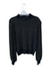 Generation Love Size M Black & Silver Wool Blend Mock Neck Shoulder Pads Sweater Black & Silver / M