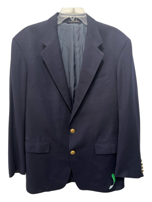 Polo Navy Wool Blend Solid 2 Button Men's Blazer Est 42