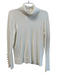 Tribal Size M Cream Rayon Blend Turtle Neck Knit Long Sleeve Button Detail Top Cream / M