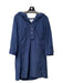 Sara Campbell Size M Navy Cotton Round Neck Half Button 3/4 Sleeve Dress Navy / M