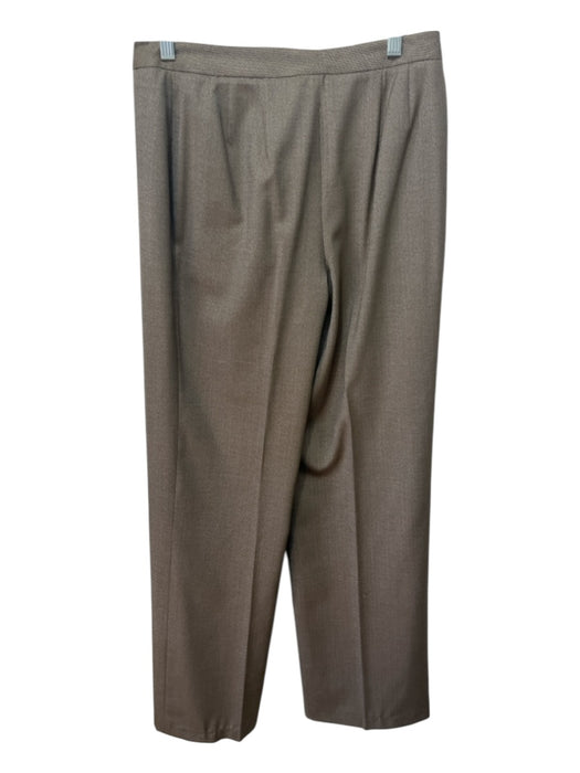 St John Collection Size 8 Taupe Brown Herringbone hook & zip Trouser Pants Taupe Brown / 8