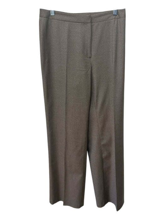 St John Collection Size 8 Taupe Brown Herringbone hook & zip Trouser Pants Taupe Brown / 8