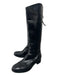 No Brand Shoe Size 37 Black Leather Back Zip Knee High Riding Boots Boots Black / 37