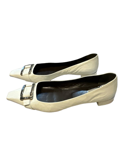 Roger Vivier Shoe Size 42 White Patent Leather SHW Buckle Block Heel Heels White / 42