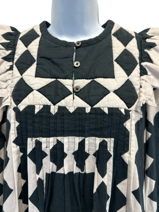 Sea New York Size S Black & White Cotton Long Sleeve Quilted Detail Dress Black & White / S