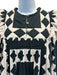 Sea New York Size S Black & White Cotton Long Sleeve Quilted Detail Dress Black & White / S