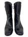 Salvatore Ferragamo Shoe Size 10 Black Leather Almond Toe Side Zip Booties Black / 10