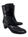 Salvatore Ferragamo Shoe Size 10 Black Leather Almond Toe Side Zip Booties Black / 10
