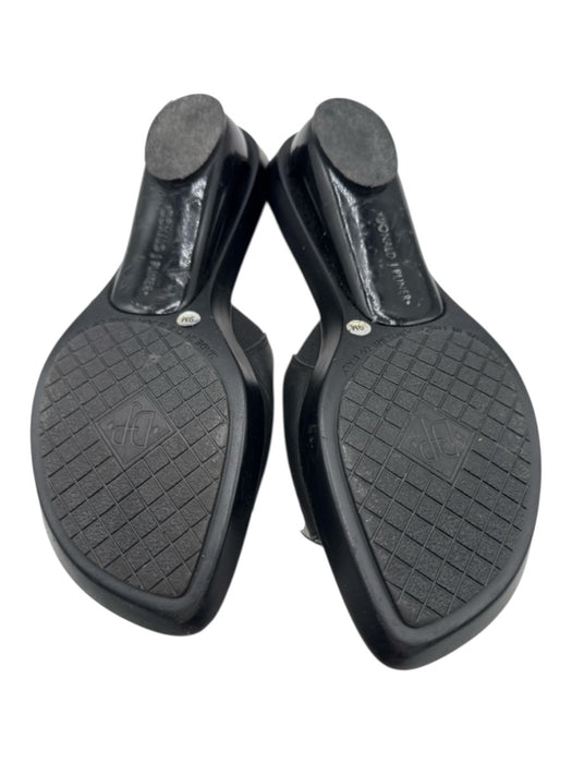 Donald J Pliner Shoe Size 9 Black & White Leather Upper 3D flower Mule Sandals Black & White / 9
