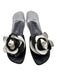 Donald J Pliner Shoe Size 9 Black & White Leather Upper 3D flower Mule Sandals Black & White / 9