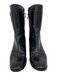 Salvatore Ferragamo Shoe Size 10 Black Leather Almond Toe Side Zip Booties Black / 10