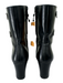 Salvatore Ferragamo Shoe Size 10 Black Leather Almond Toe Side Zip Booties Black / 10