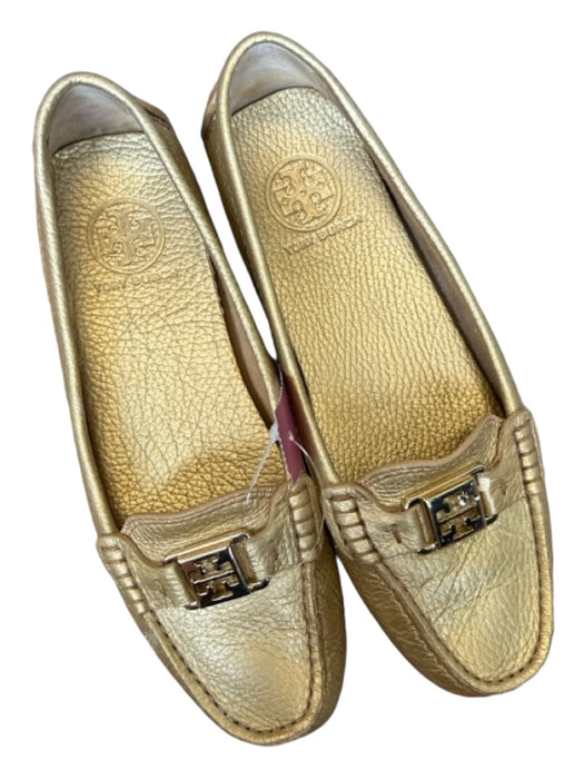 Tory Burch Shoe Size 8 Gold Leather Metallic GHW Loafers Gold / 8