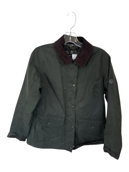 Barbour Size 8 Cotton Collared Waxed Cuffed Jacket 8