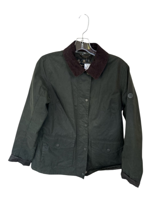 Barbour Size 8 Cotton Collared Waxed Cuffed Jacket 8