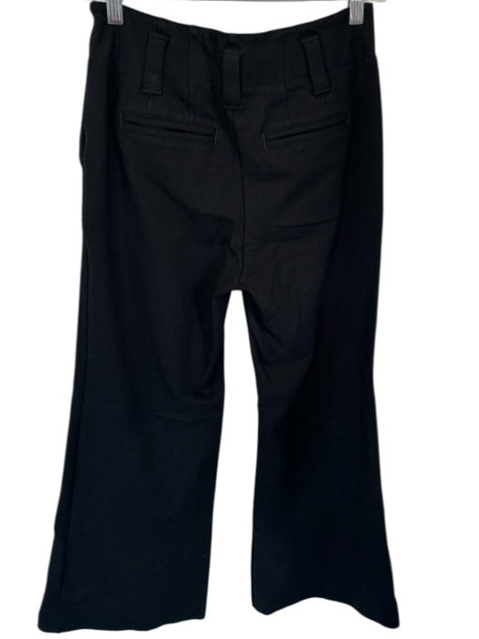 Maeve Size 6 Black Viscose Wide Leg Double button Belt loops Pants Black / 6