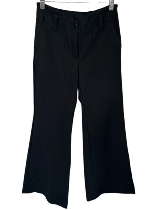 Maeve Size 6 Black Viscose Wide Leg Double button Belt loops Pants Black / 6