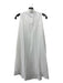 Pomander Place Size M White Cotton Lace & Crochet Detail Button Sleeveless Dress White / M