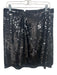 J Crew Size 8 Black Polyester Sequined Back Zip Skirt Black / 8