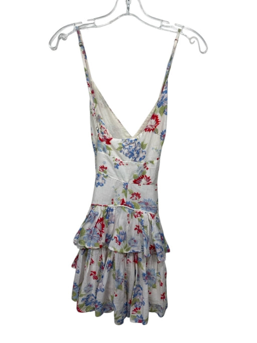 Loveshackfancy Size S Ivory, Red, Multi Cotton & Silk floral print Dress Ivory, Red, Multi / S