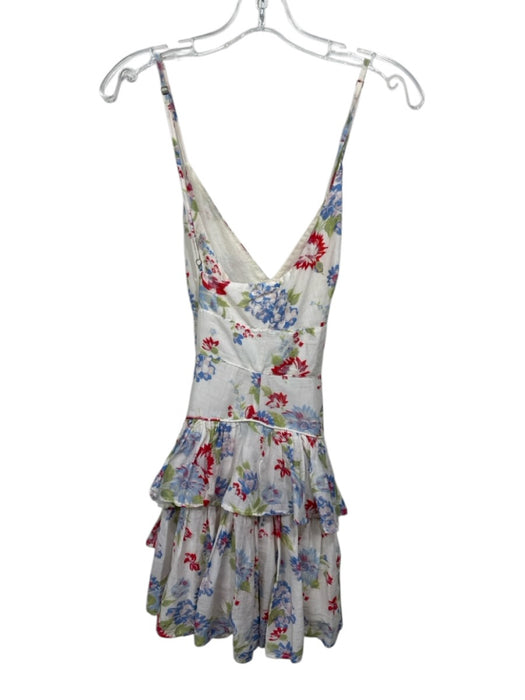 Loveshackfancy Size S Ivory, Red, Multi Cotton & Silk floral print Dress Ivory, Red, Multi / S