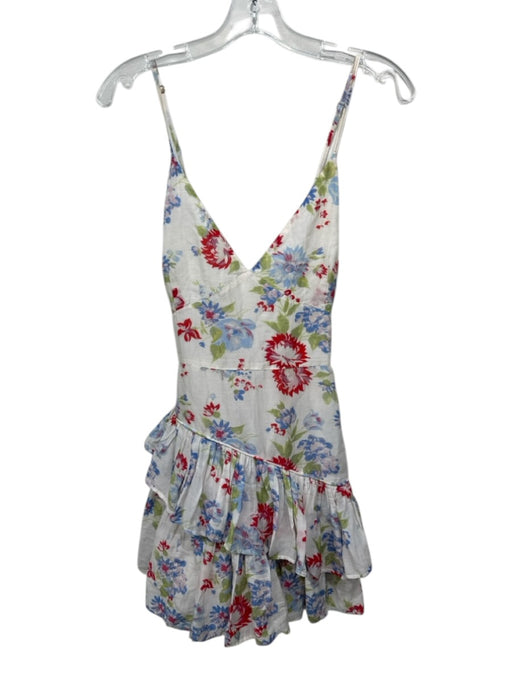 Loveshackfancy Size S Ivory, Red, Multi Cotton & Silk floral print Dress Ivory, Red, Multi / S
