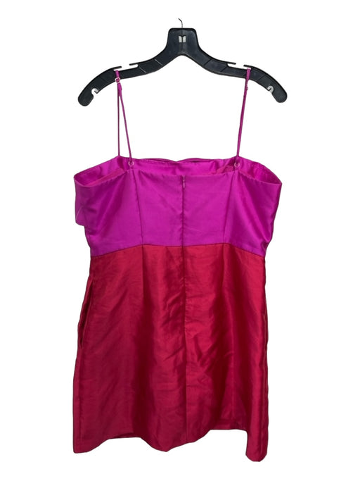 Hutch Size 12 Red & Purple Polyester Color Block Spaghetti Strap Bow Dress Red & Purple / 12