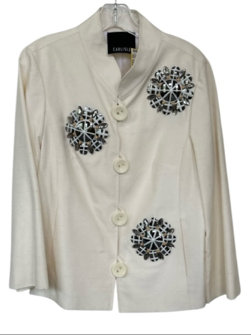 Carlisle Size Est S Cream Embroidered Detail Mirror Attachment Jacket Cream / Est S