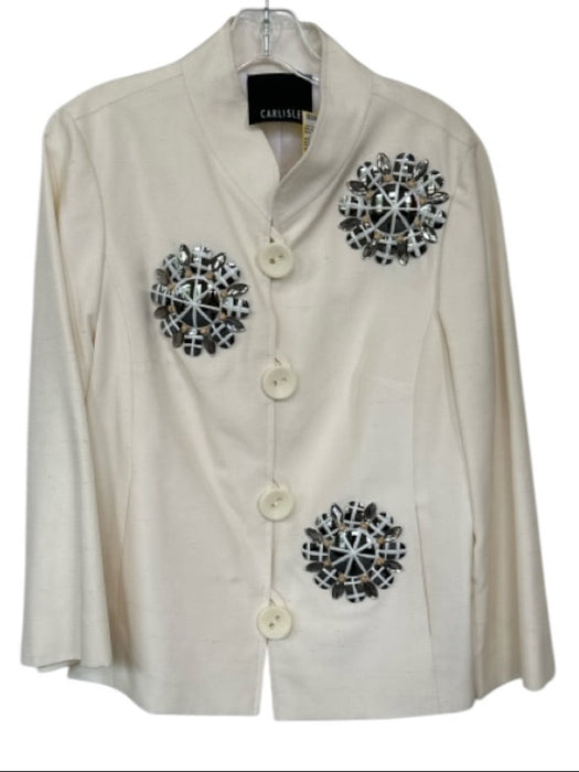 Carlisle Size Est S Cream Embroidered Detail Mirror Attachment Jacket Cream / Est S
