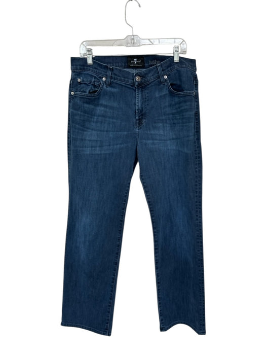 7 For All Mankind Size 34 Dark Wash Cotton Blend Straight Leg Men's Jeans Dark Wash / 34