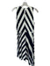 Lauren Ralph Lauren Size 6 Navy Polyester Blend Sleeveless Striped Midi Dress Navy / 6