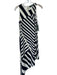 Lauren Ralph Lauren Size 6 Navy Polyester Blend Sleeveless Striped Midi Dress Navy / 6