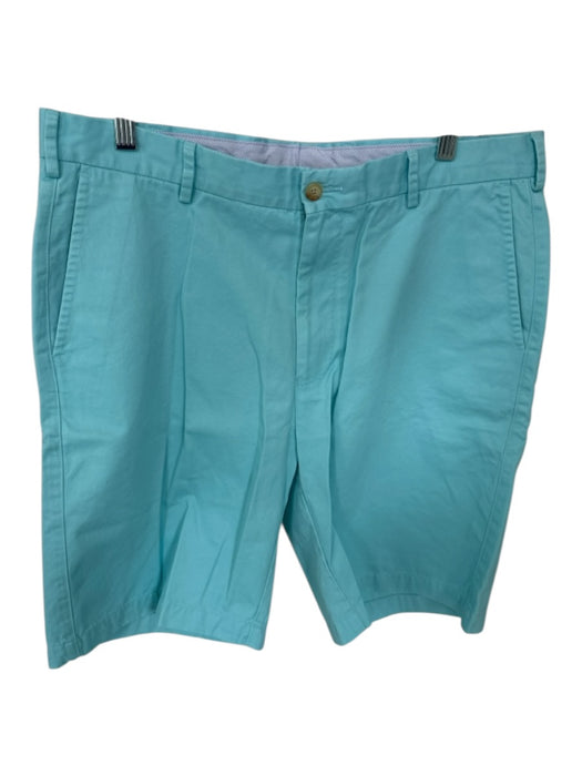 Peter Millar Size 35 Aqua Cotton Solid Men's Shorts Aqua / 35