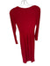 Ralph Lauren Evening Size 2 Red Polyester Blend Long Sleeve Brooch Applique Gown Red / 2