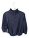 Tibi Size S Navy Polymide Blend Turtle Neck 3/4 Sleeve Sinch Detail Cropped Top Navy / S