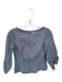 Tibi Size 4 Slate Blue Cotton 3/4 Balloon Sleeve Zip Back Boat Neck Top Slate Blue / 4