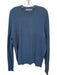 Nieman Marcus Size L Slate Blue Cashmere Rib Knit Round Neck Long Sleeve Sweater Slate Blue / L