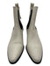 Frame Shoe Size 37.5 White & Black Leather Pointed Toe Block Heel Cowboy Booties White & Black / 37.5