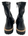 Silent D Shoe Size 37 Black & Brown Synthetic Leather round toe Side Zip Boots Black & Brown / 37