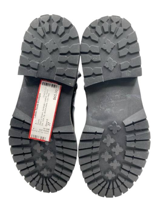 Silent D Shoe Size 37 Black & Brown Synthetic Leather round toe Side Zip Boots Black & Brown / 37