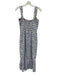 Sachin & Babi Size 0 White & Blue Cotton Floral Lattice Eyelet Sleeveless Dress White & Blue / 0