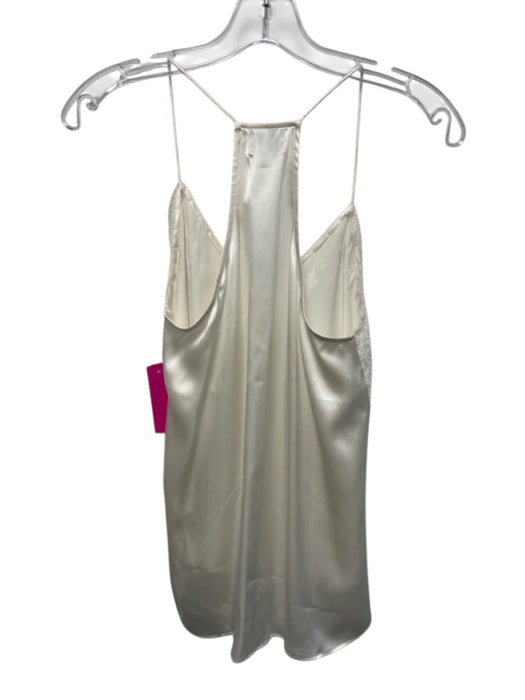 Cami NYC Size XXS White Silk Lace Detail Spaghetti Strap Camisole Slip Top White / XXS