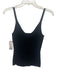 Reformation Size XS Black Cotton Ribbed Knit Sleeveless Hook & Eye Front Top Black / XS