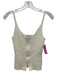 Reformation Size XS Cream White Cotton Ribbed Knit Sleeveless Tank Top Cream White / XS