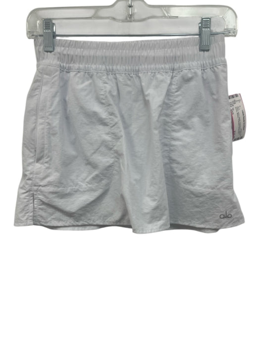 Alo Size XXS White Nylon Elastic Waistband Built in Shorts Athletic Skirt White / XXS