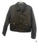 J Crew Size XS Dark Gray Cotton Zip Up Corduroy collar Quilted Detail Jacket Dark Gray / XS