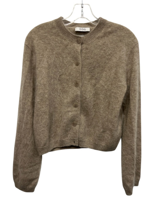 COS Size XS Tan Cashmere Ribbed edges Mohair Button Up Cardigan Tan / XS