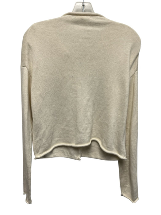Alex Mill Size XS White Cotton & Cashmere Knit Rolled Hem Button Up Cardigan White / XS