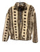 XiRENA Size XS Brown, White, Blue Polyester Fuzzy Southwestern Half Snap Jacket Brown, White, Blue / XS