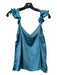 Cami NYC Size S Blue Silk Ruffle Cap Sleeve V Neck Top Blue / S